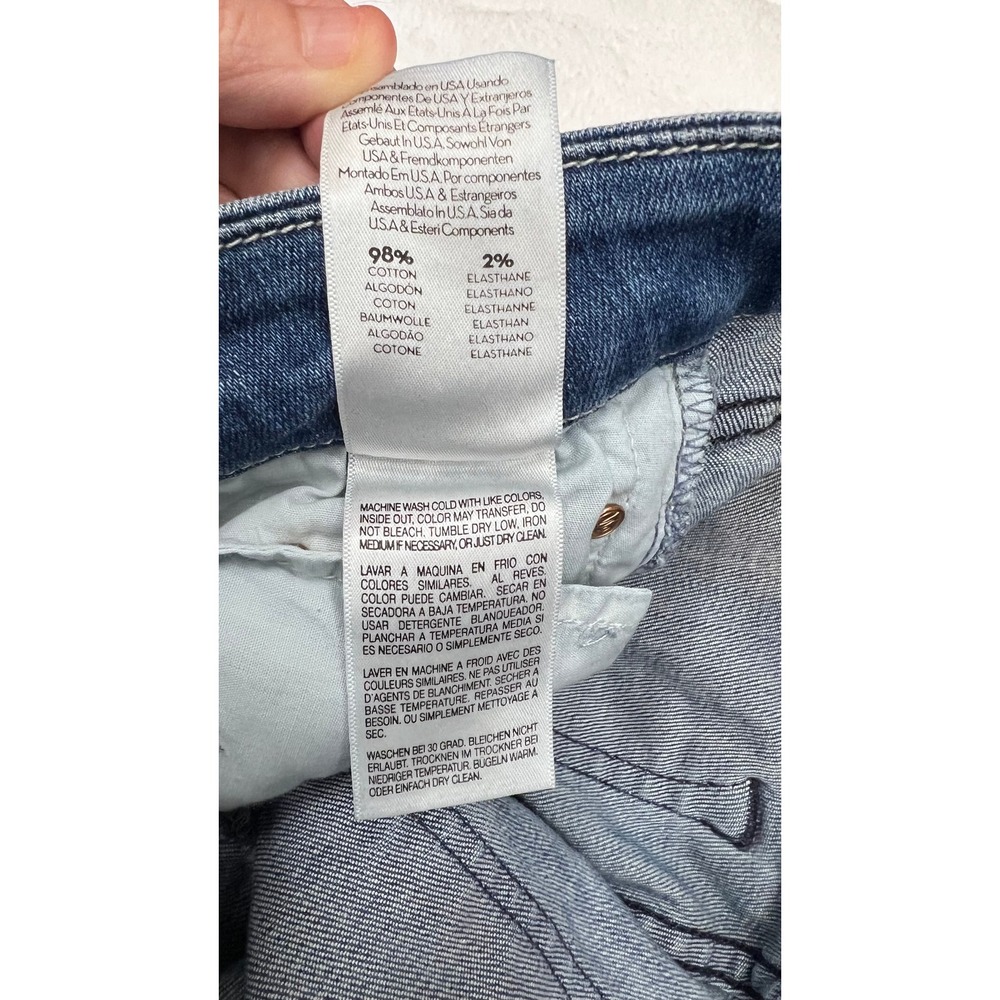 Mother The Looker Graffiti Girl Jeans Distressed Blue Denim Size 26 - Picture 11 of 14